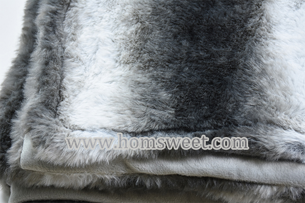 Luxury Printed Faux Fur Throw 